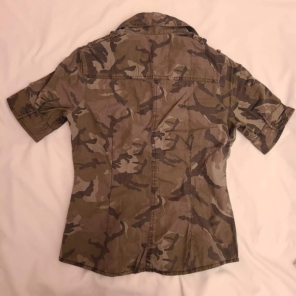Vintage Army Green Camouflage Polo - Picture 2 of 4